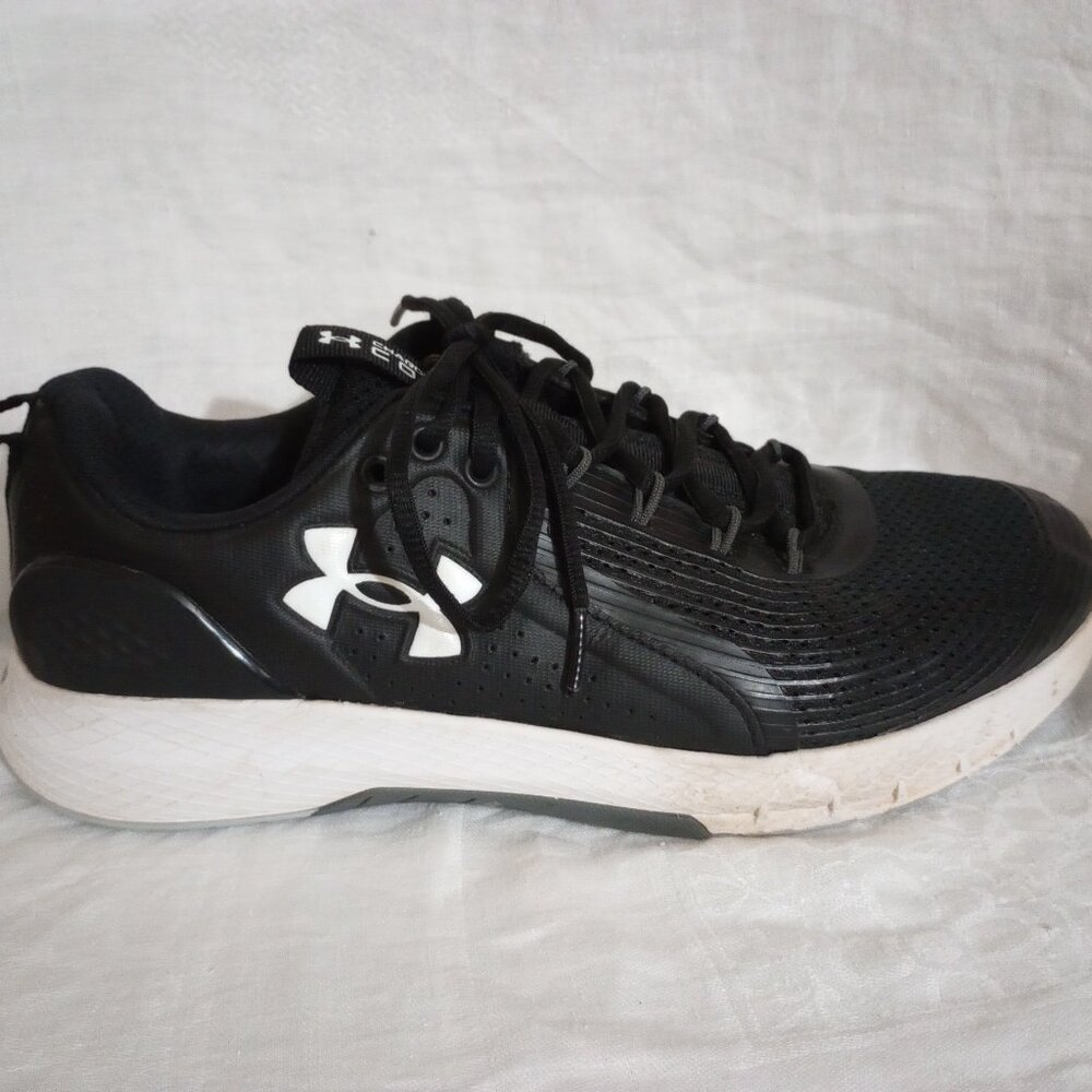 Under Armour Charged Commit Men's Black Sneakers,… - image 1